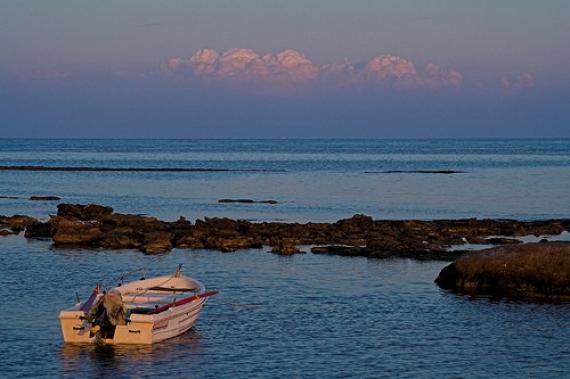 'Boat at Turtle Beach' - Cefalonia